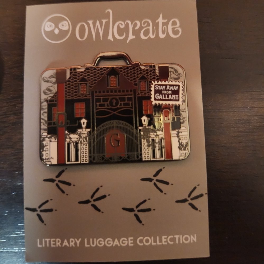 Literary Luggage Enamel Pin